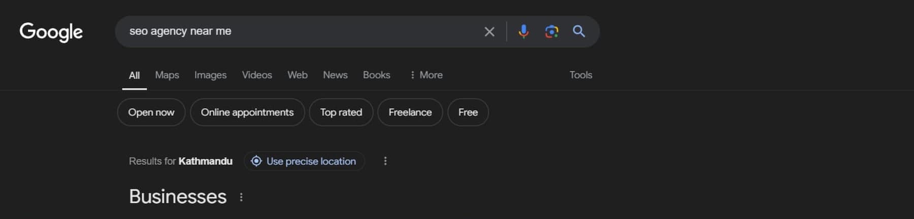 Local SEO in Example