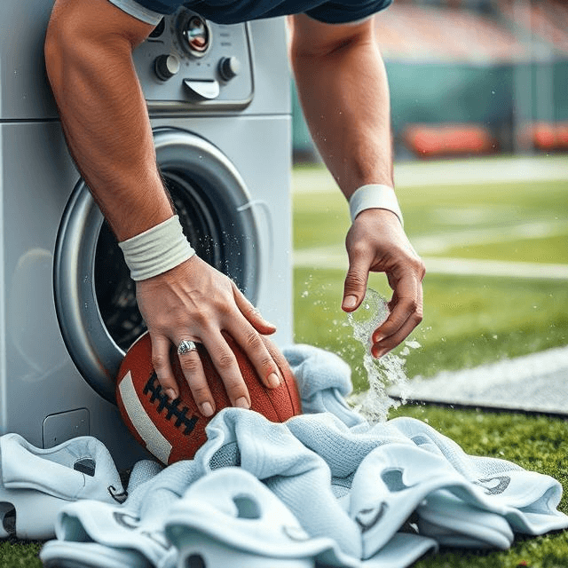 football gear washing